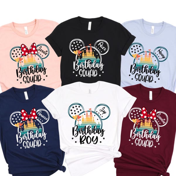 Disney Birthday Trip Shirts, Disney Girl Shirt, Disney Boy Shirts, Disney Birthday squad, Disney Birthday Family Shirt, Birthday Name Shirts