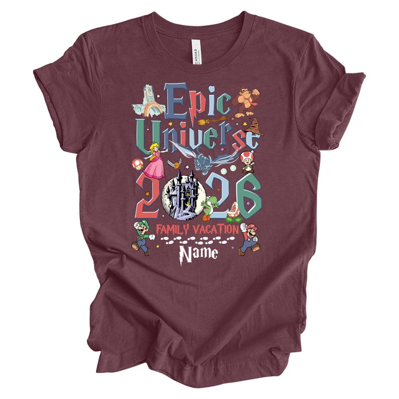 Epic Universe 2026 Shirts, Orlando Park Vacation Tee, Epic Universe 2026 Shirts, Epic Universe Family Disneyland Shirts, Epic Matching Shirt image 4