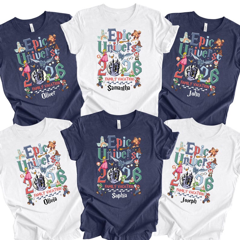 Epic Universe 2026 Shirts, Orlando Park Vacation Tee, Epic Universe 2026 Shirts, Epic Universe Family Disneyland Shirts, Epic Matching Shirt image 1