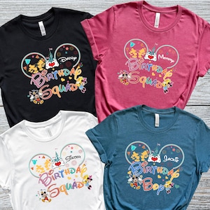 Camisetas de cumpleaños Disney personalizadas, camisetas de cumpleaños Disney para niño, camisetas de cumpleaños Disney para niña, camisetas personalizadas a juego, camisetas de cumpleaños Disney para toda la familia