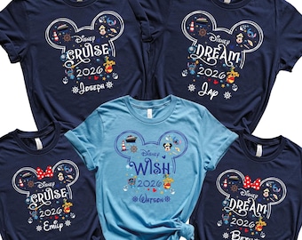 Custom Disney Cruise 2026 Shirt, Disney Cruise 2026 Tee, Disney Cruise Name Shirts, Disney Cruise Matching Shirt, Disney Family Cruise Shirt