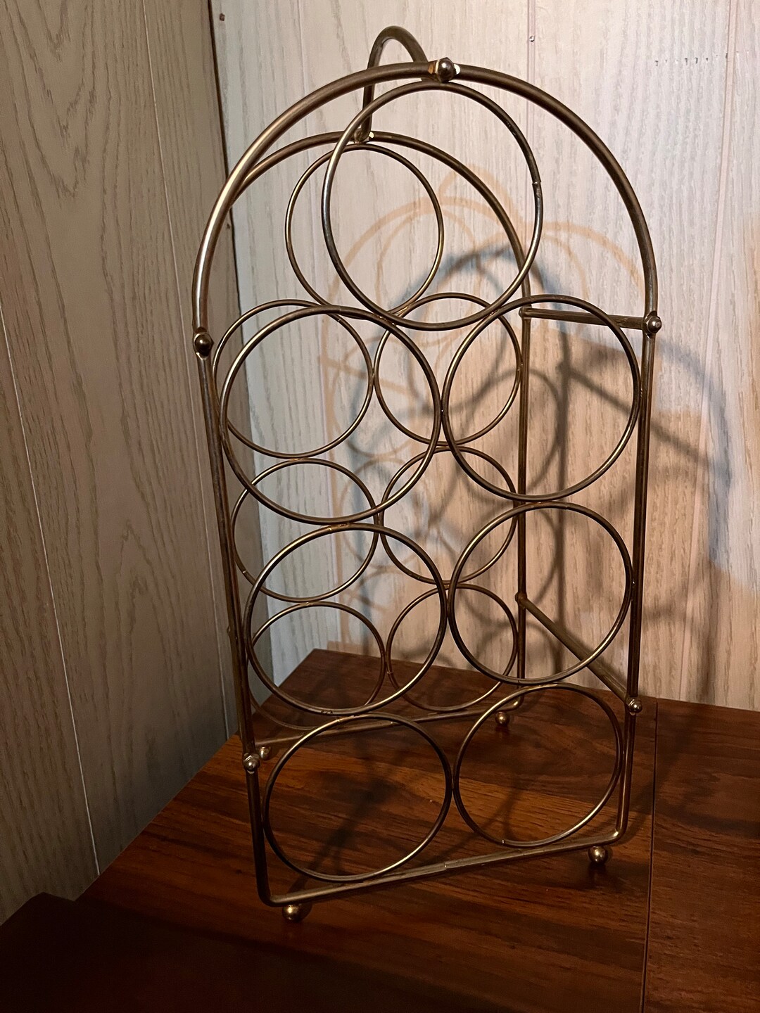 Vintage Brass Wine Rack Etsy