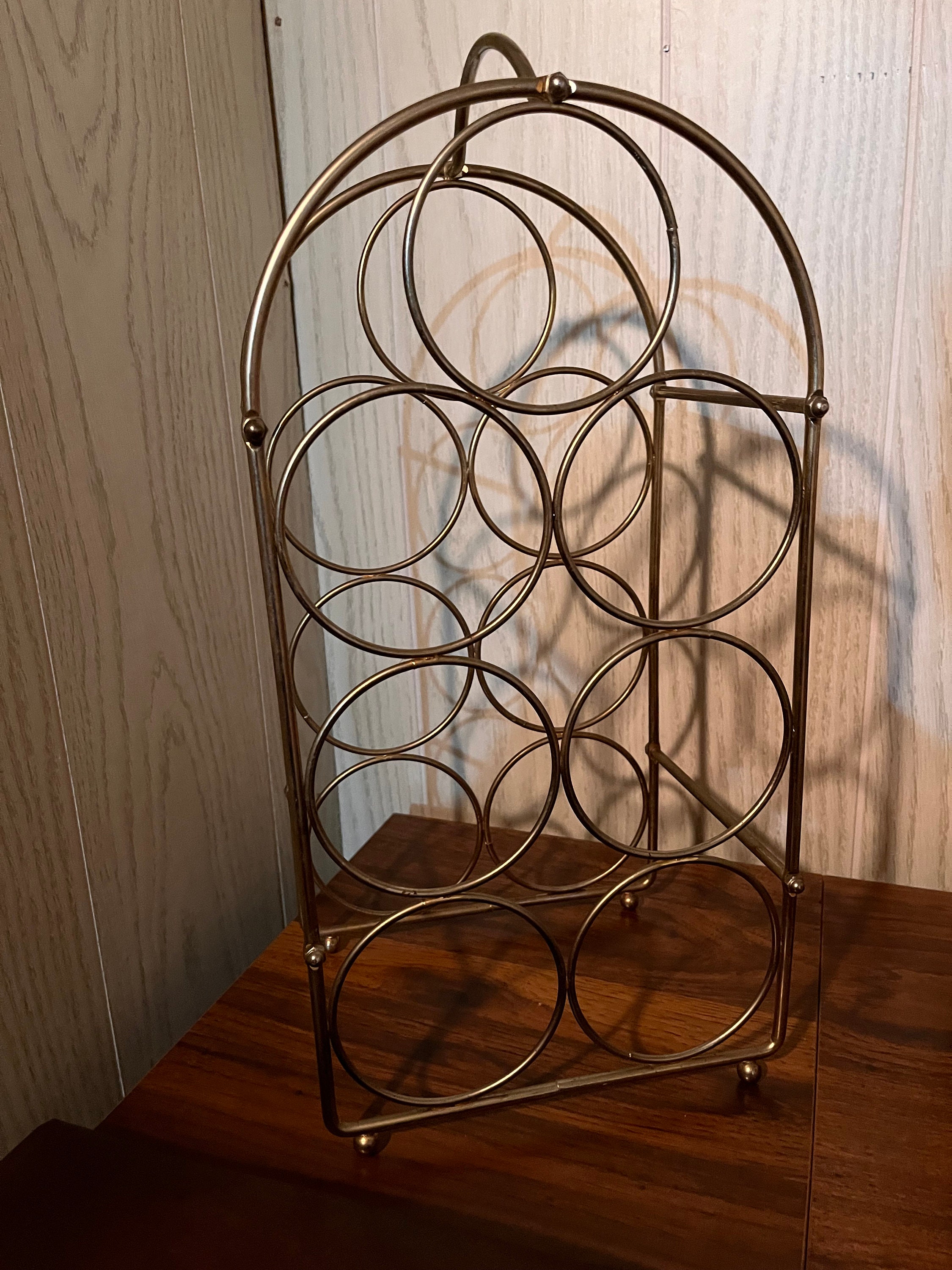 Vintage Brass Wine Rack Etsy