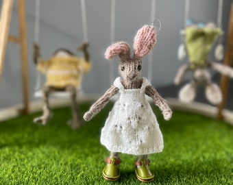 Knit/crochet Dress Pattern for Rabbit Doll