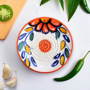 Rallador de ajo de cerámica / Rallador de ajo de cerámica / Rallador de ajo Rallador de jengibre Rallador de parmesano Rallador de nuez moscada y rallador de pimienta / Regalo para mamá