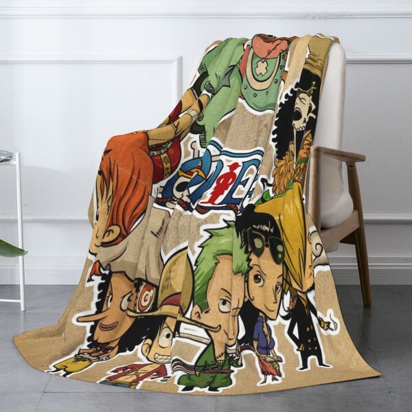 One Piece Anime Blanket Etsy