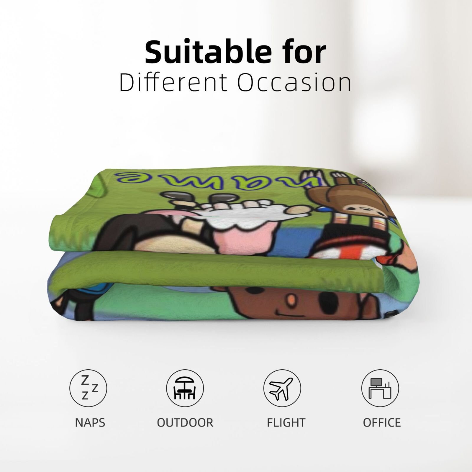 Custom Name Blanket Toca Boca Tapestry Personalized Blankets Etsy