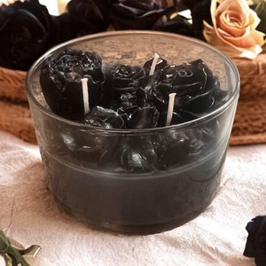 Emo Candle with black quartz crystals - Soy Wax- Candle Gift - Scented Candle - Unscented- FREE SHIPPING over 35 dollars or over