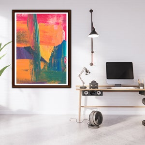 Colorful Abstract Art Printable Wall Art Painting Downloadable Art Minimalist Bold Acrylic Art Print Modern Painting Contemporary Wall Art