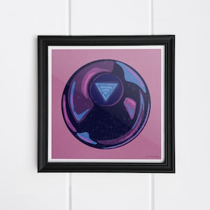 Mystical Magic 8 Ball Wall Art, Room Decor, Printable Art Digital Download, Cute Aesthetic Trendy Retro Crystal Ball Art