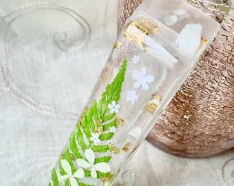 Custom mezuzah from YOUR smashed chuppah wedding glass and YOUR wedding dried flowers.