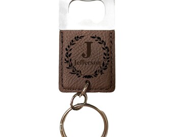 Engraved Key Chain, Custom Bottle Opener, Personalized Bottle Opener.