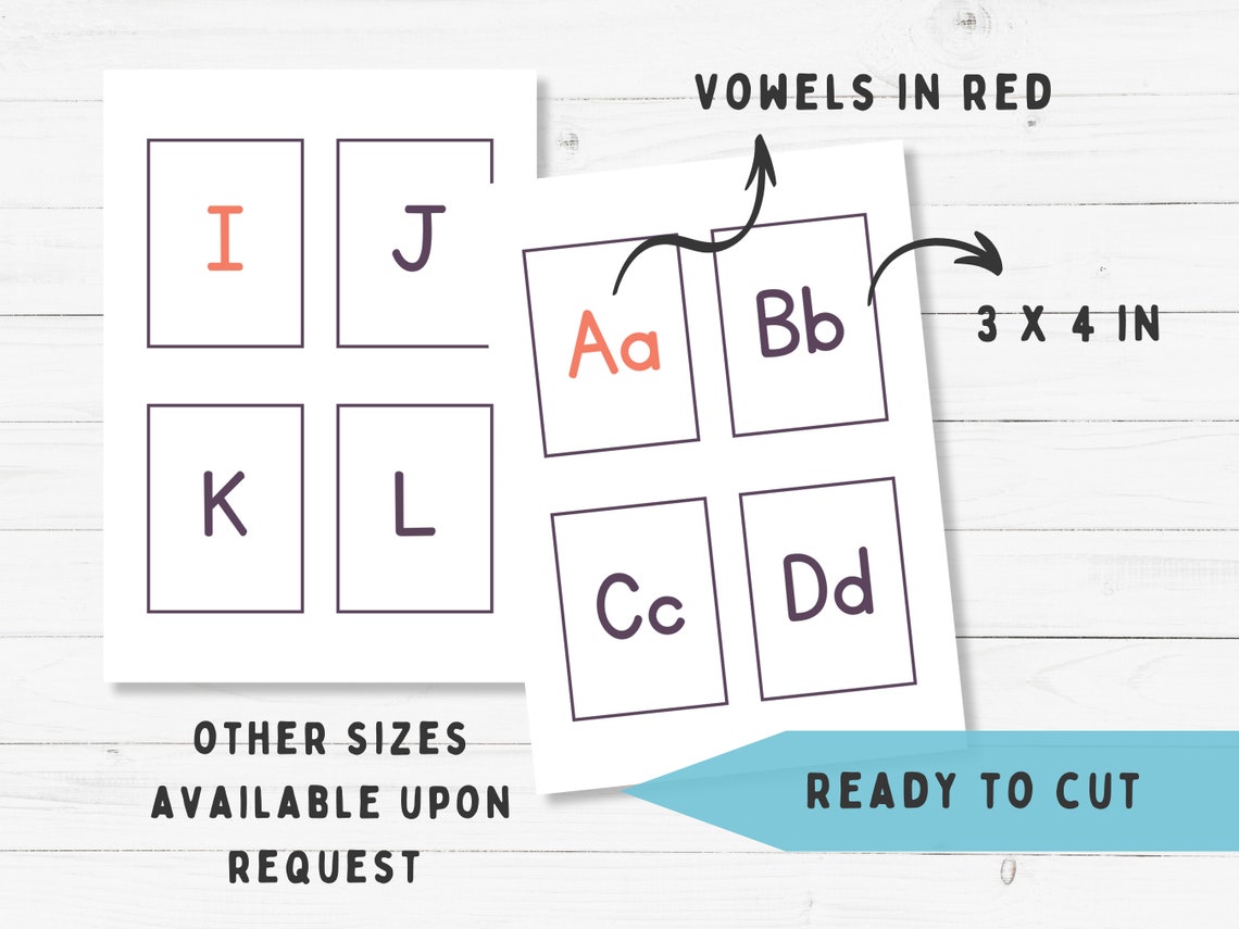 Alphabet Flash Cards, Alphabet Flash Cards Printables, Phonics ...