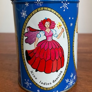 Vintage 12 Days of Christmas Tin // Days 9-12