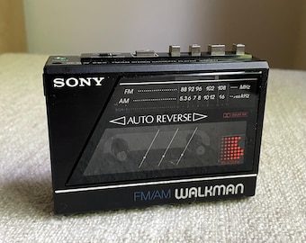 Vintage 1980s Sony Walkman RADIO Only // FM/AM Stereo // Original Packaging