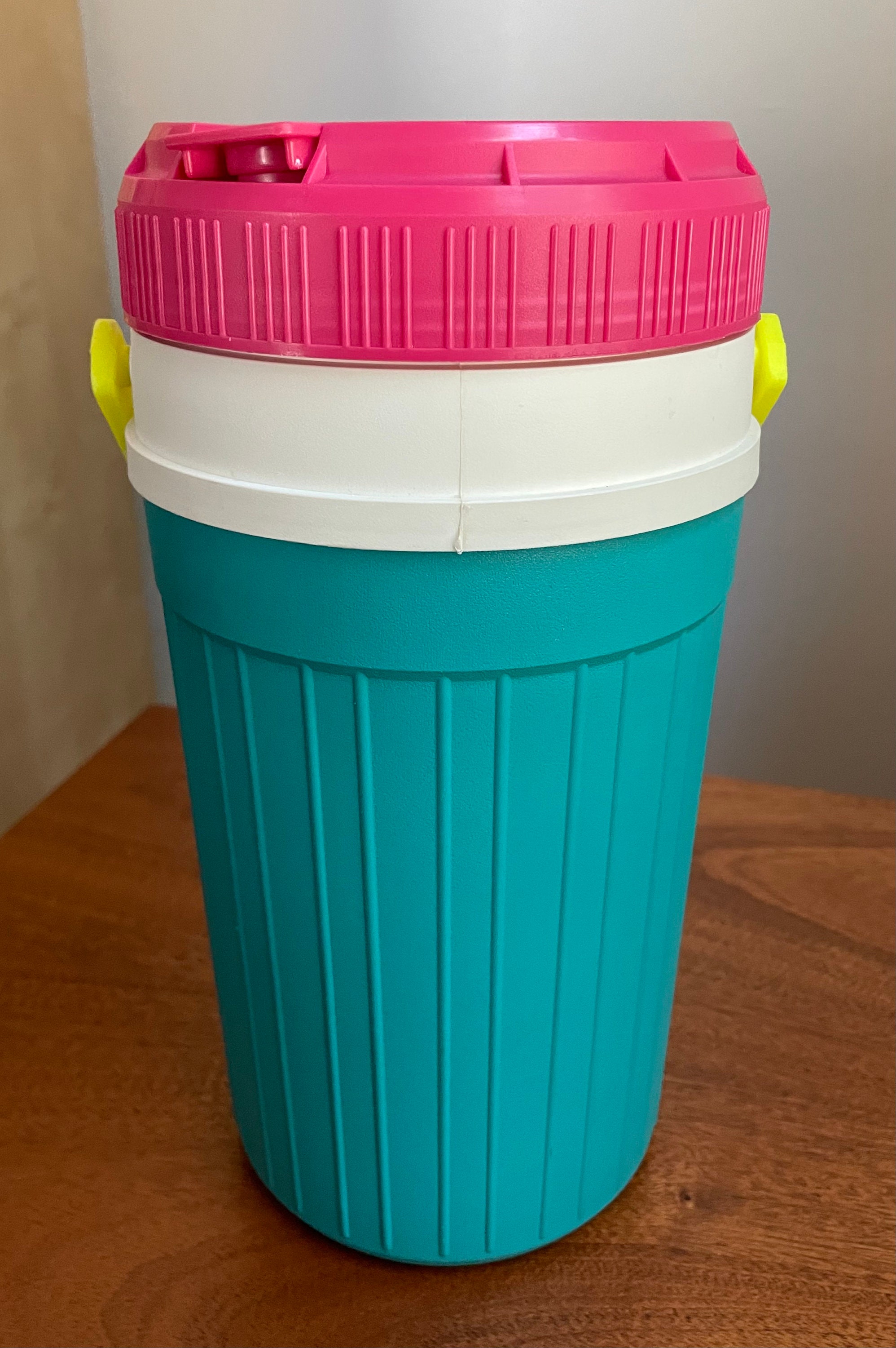 Vintage Igloo Water Cooler in Teal Pink and Yellow Etsy