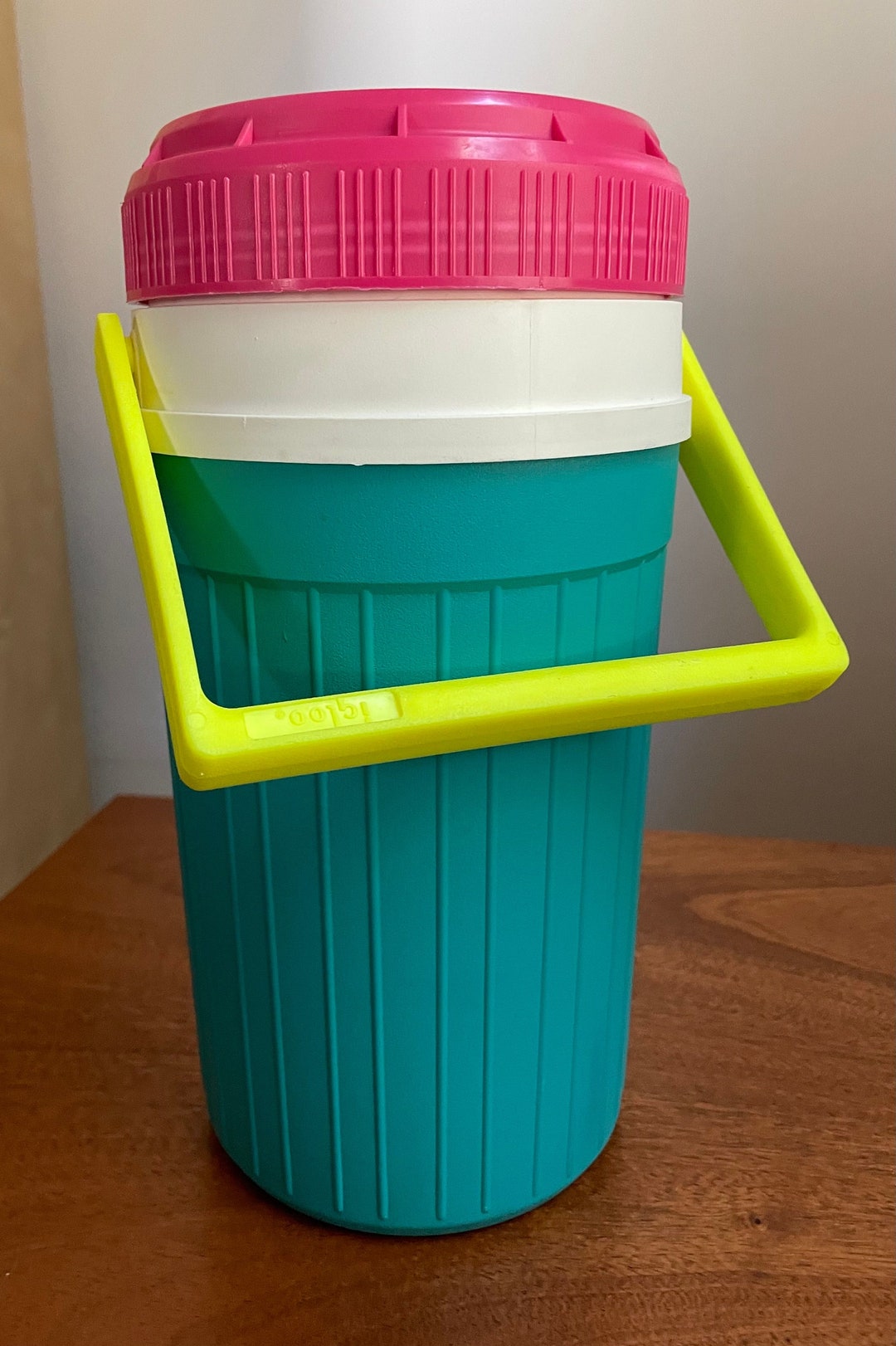 Vintage Igloo Water Cooler in Teal Pink and Yellow Etsy