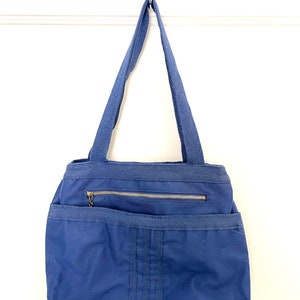 Bolso de canguro vintage Sarne // Bolso de hombro de lona azul