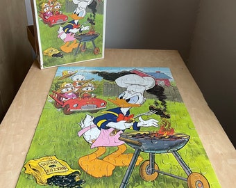 Vintage Children’s Puzzle Feature Donald Duck, Huey, Dewey and Louie // 1980s 100-Piece Jigsaw Puzzle