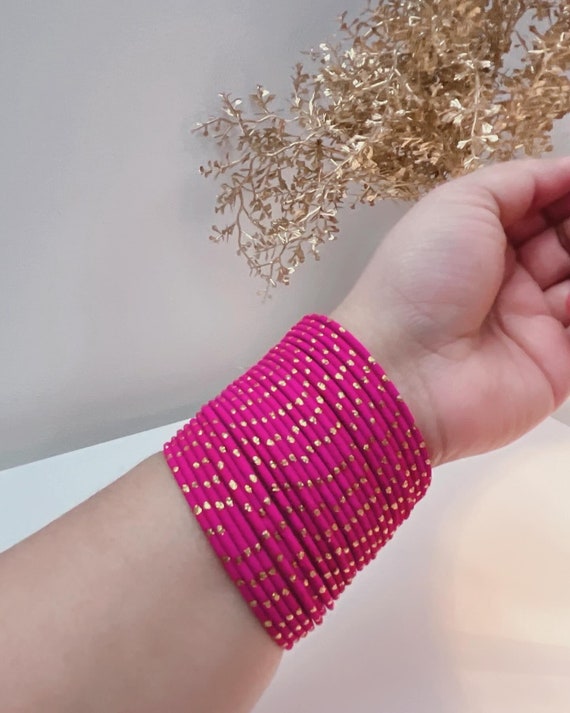 Pink bangles online best sale