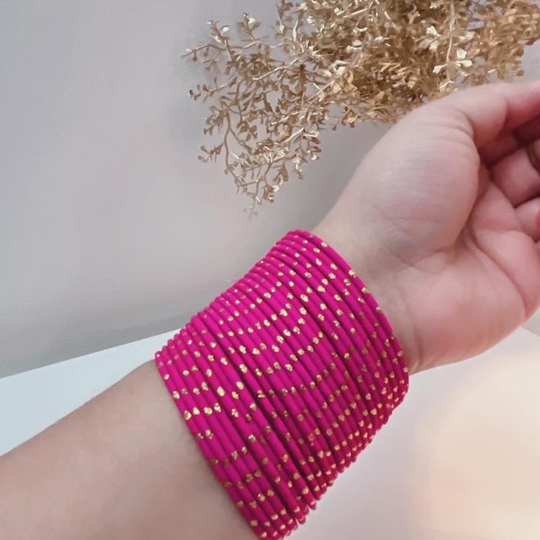Pink Bangles Set Size 2x6, 2x8 | Indian Jewelry | Indian Choorhiyaan | South Asian Jewelry | INDIAN KANGAN | Light/Dark pink Bangles