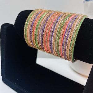 Kids Multicolor Bangles Set - Indian Jewelry | Mother and Daughter Bangles Sets | Children Bangles | Baby Bangles | Little Girl bangles