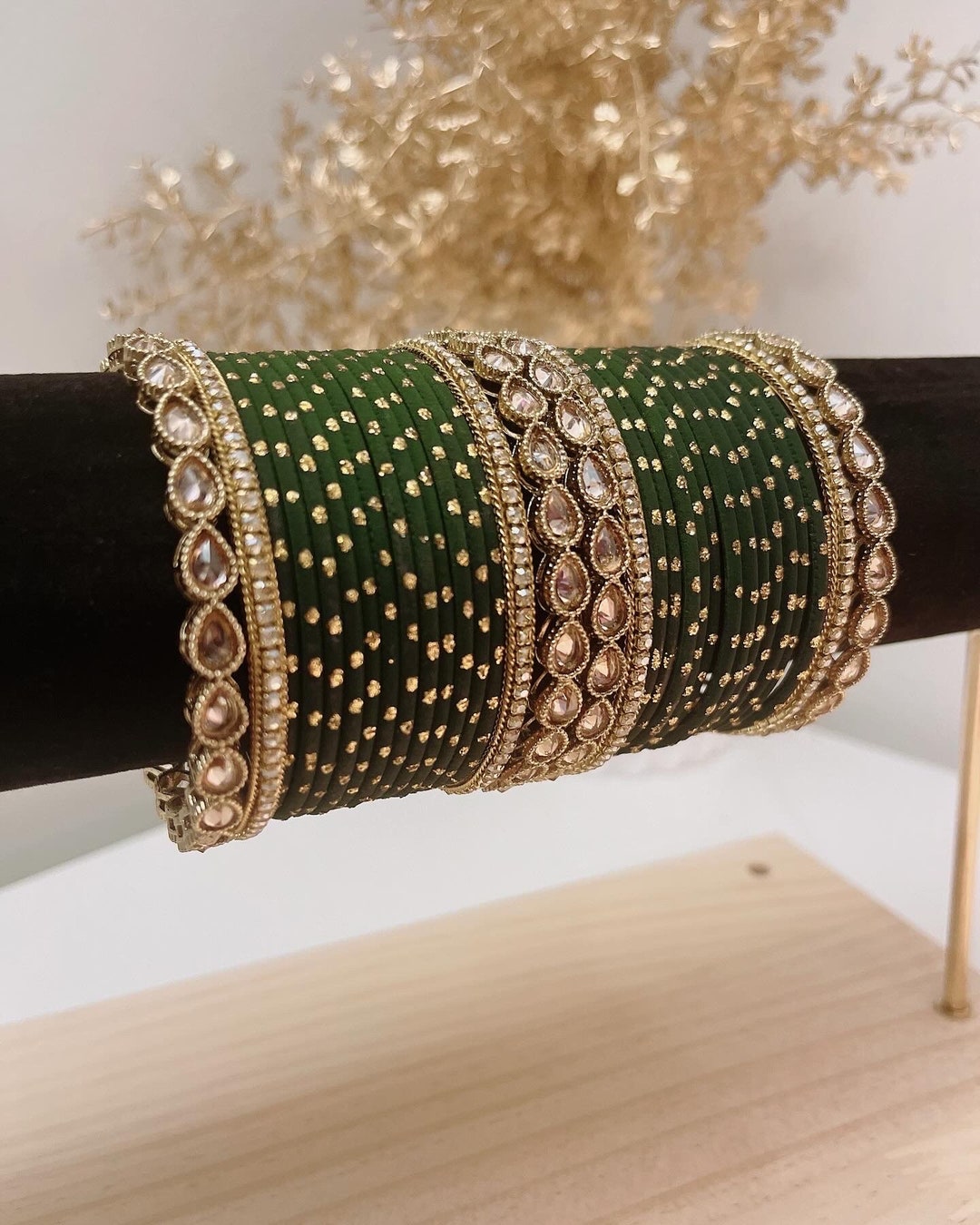 Green Bangles Set | Indian Jewelry | Indian Choorhiyaan