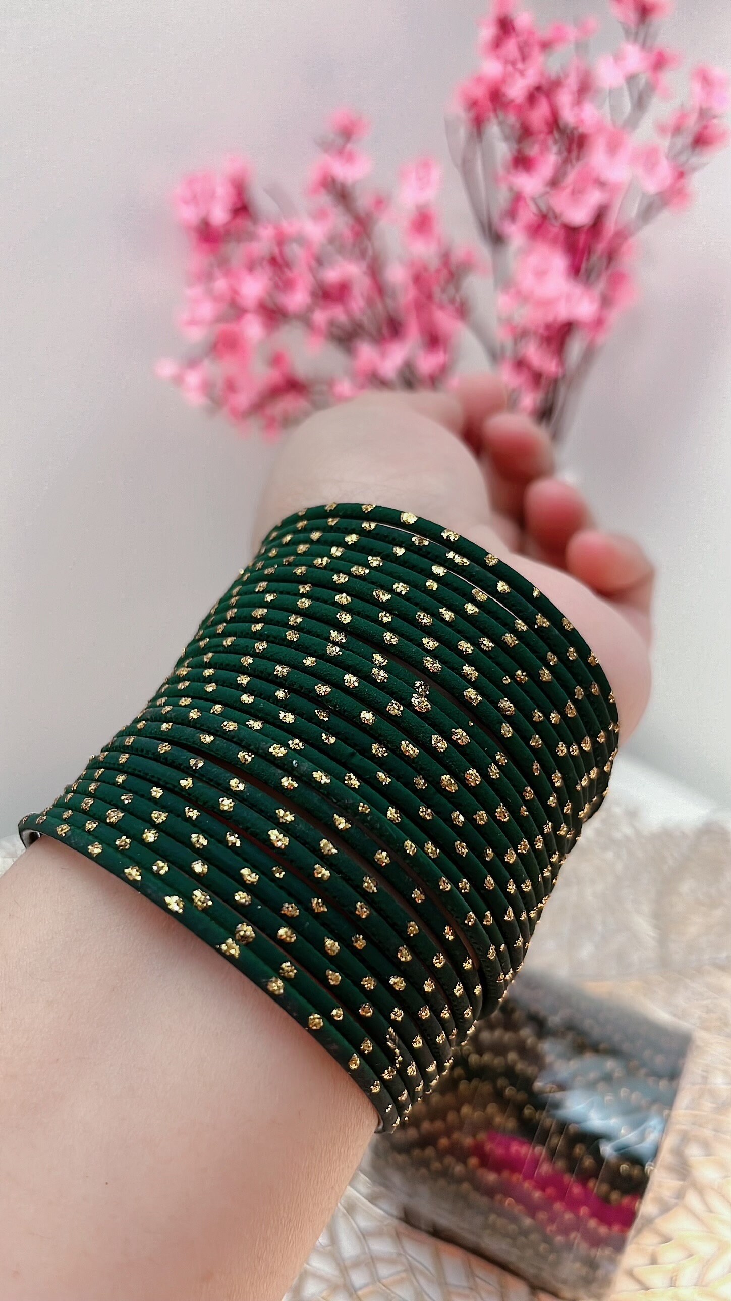 Green Bangles Set Size 2x6, 2x8 | Indian Jewelry | Indian