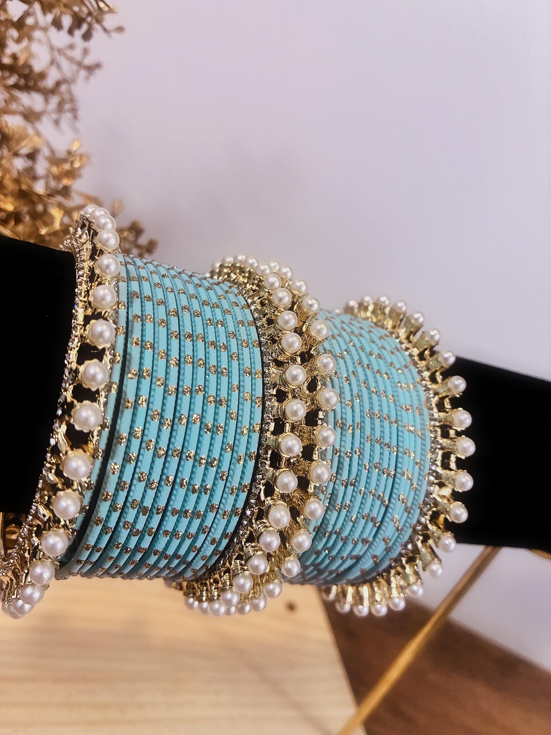 Turquoise Bangles Indian - Etsy Canada