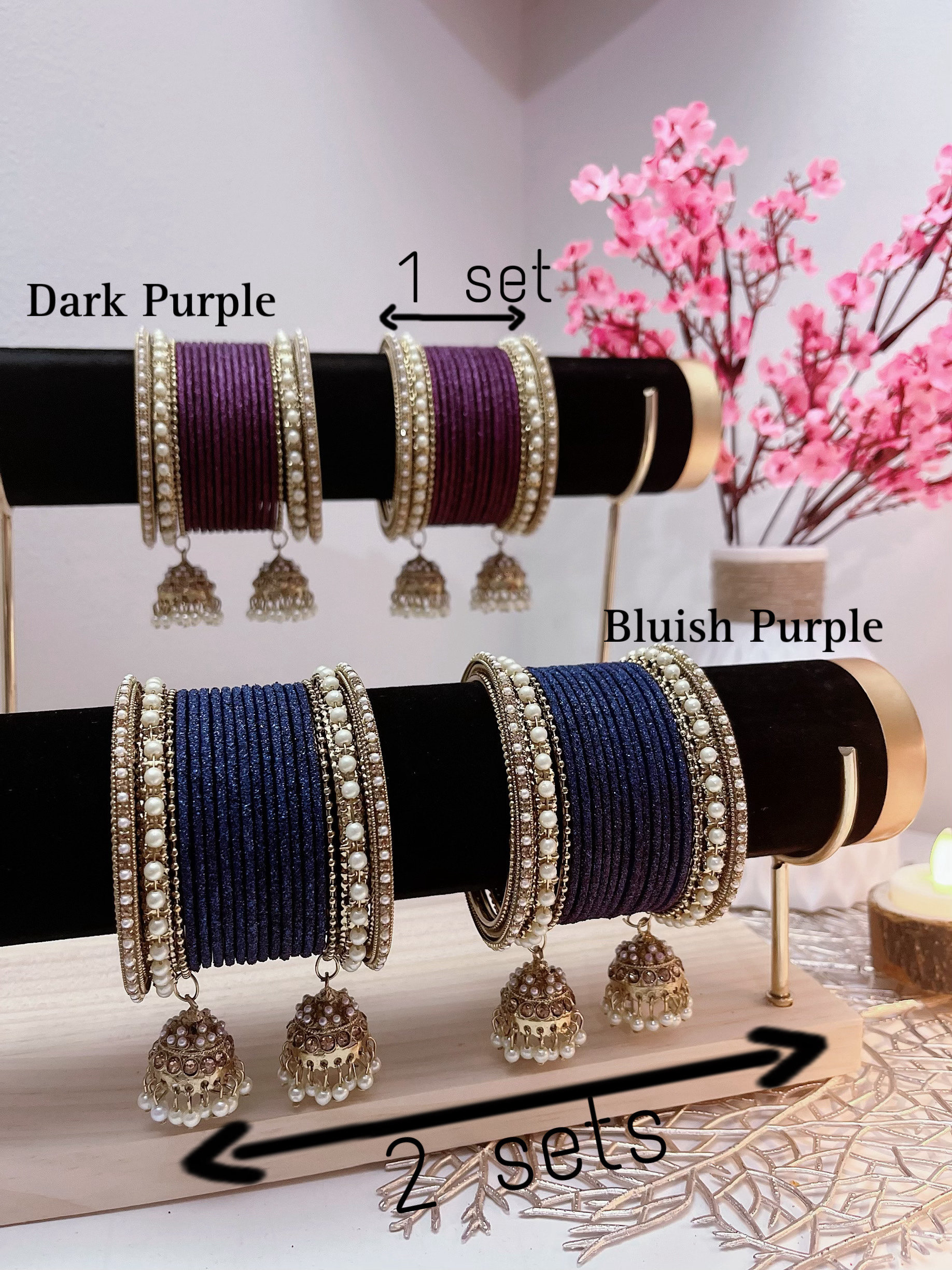 Dark purple bangles store