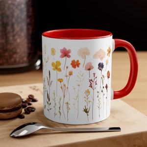 Blumen-Becher: Aquarell Blumen Keramik Tasse