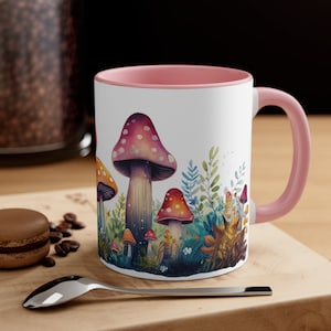 Mushroom Coffee Mug, 11oz , Cute Cottagecore,  Plant Lover Gift, Aesthetic Coffee Mug, mushroom mug, gift for her