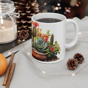 Succulent Serenity Mug  ,Botanical Bliss in Your Coffee Cup