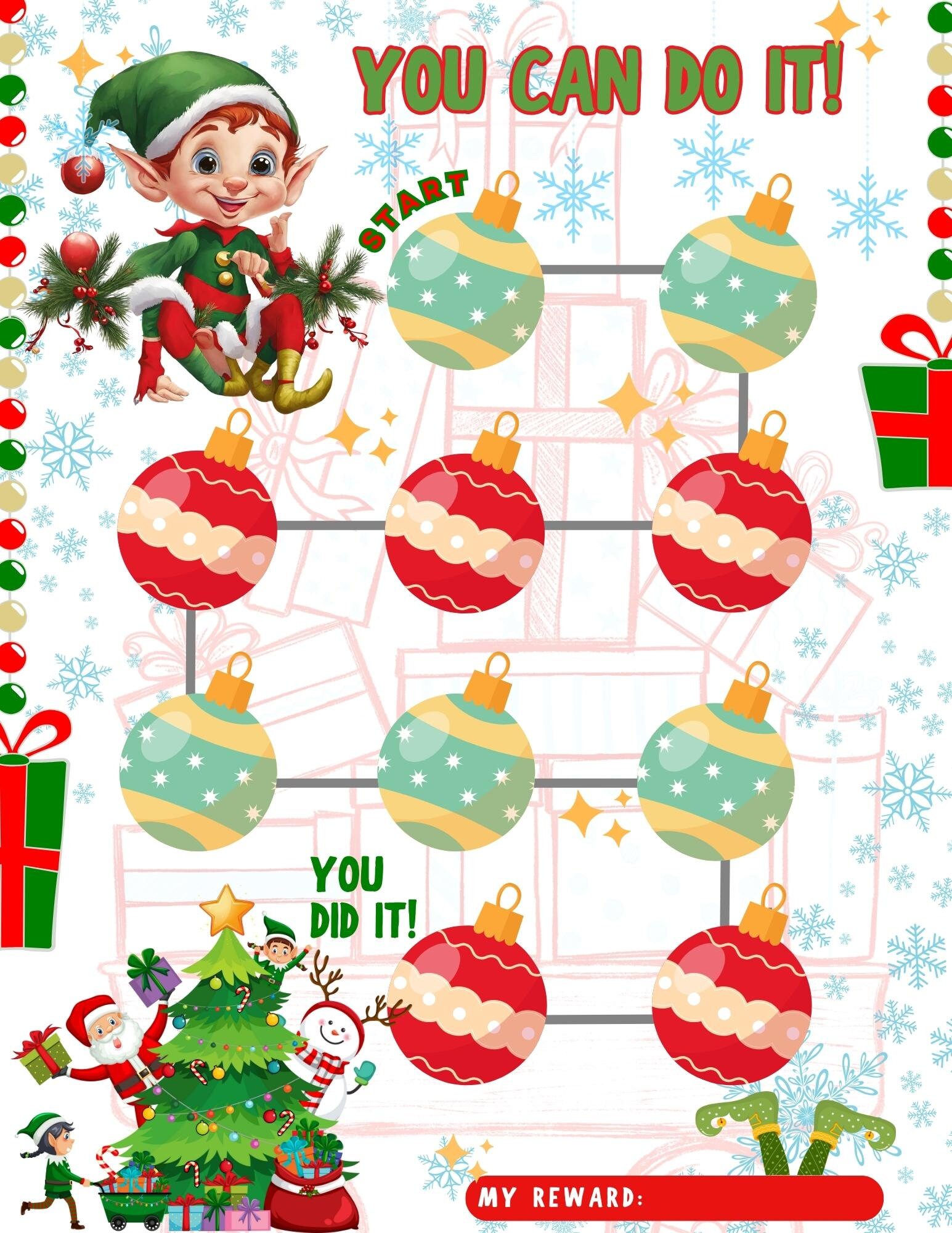 elf-reward-chartchristmas-printable-reward-chart-kids-reward-etsy