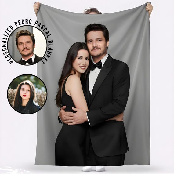 Personalize Pedro Pascal Blanket | Soft Cozy Throw for Fans | Celebrity Gift | Home Decor Bedding | Actor Inspired Blanket