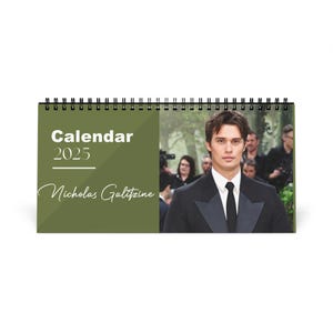 Nicholas Galitzine 2025 Desk Calendar |  Hollywood Actor Planner | Movie  TV Decor