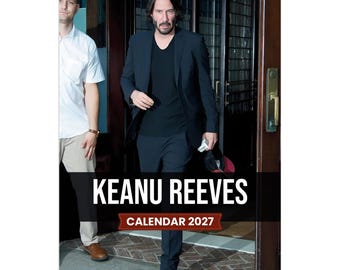 Keanu Reeves 2027 Wall Calendar – Premium Actor Calendar for Fans, Hollywood Icon Gift