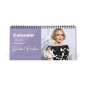 Sarah Paulson 2026 Desk Calendar | Celebrity Photo Calendar | Stylish Desk Accessory & Perfect Fan Gift