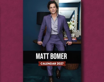 Matt Bomer Wandkalender 2027, Premium-Fotokalender mit Prominenten, Monatsplaner, Sammlerstück, Geschenk für Fans
