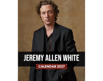 Jeremy Allen White 2027 Wall Calendar, Premium Celebrity Photo Calendar, Monthly Planner, Collectible Decor, Gift for Fans