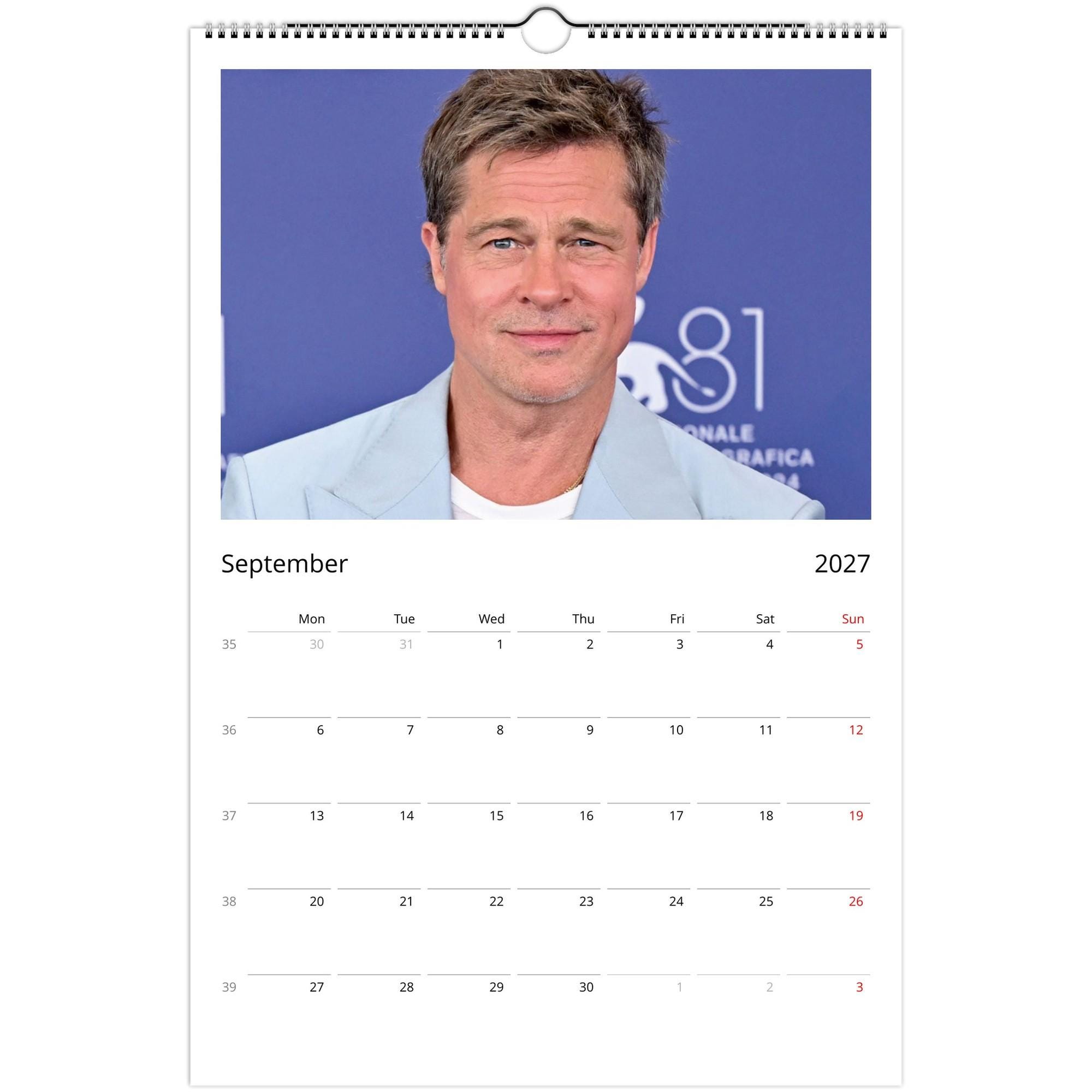 ブラッド・ピット 2027年壁掛けカレンダー（大型カレンダー） – セレブ