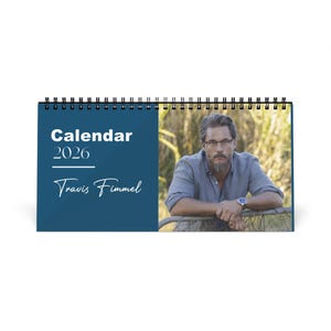 Travis Fimmel 2026 Desk Calendar | Premium Spiral Bound Celebrity Photo Calendar | High Quality Collectible Gift for Fans & Desk Décor