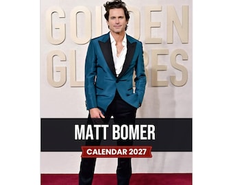 Matt Bomer 2027 Calendar, Collectible Wall Calendar, Premium Photo Collection, Monthly Hanging Planner, Gift for Fans