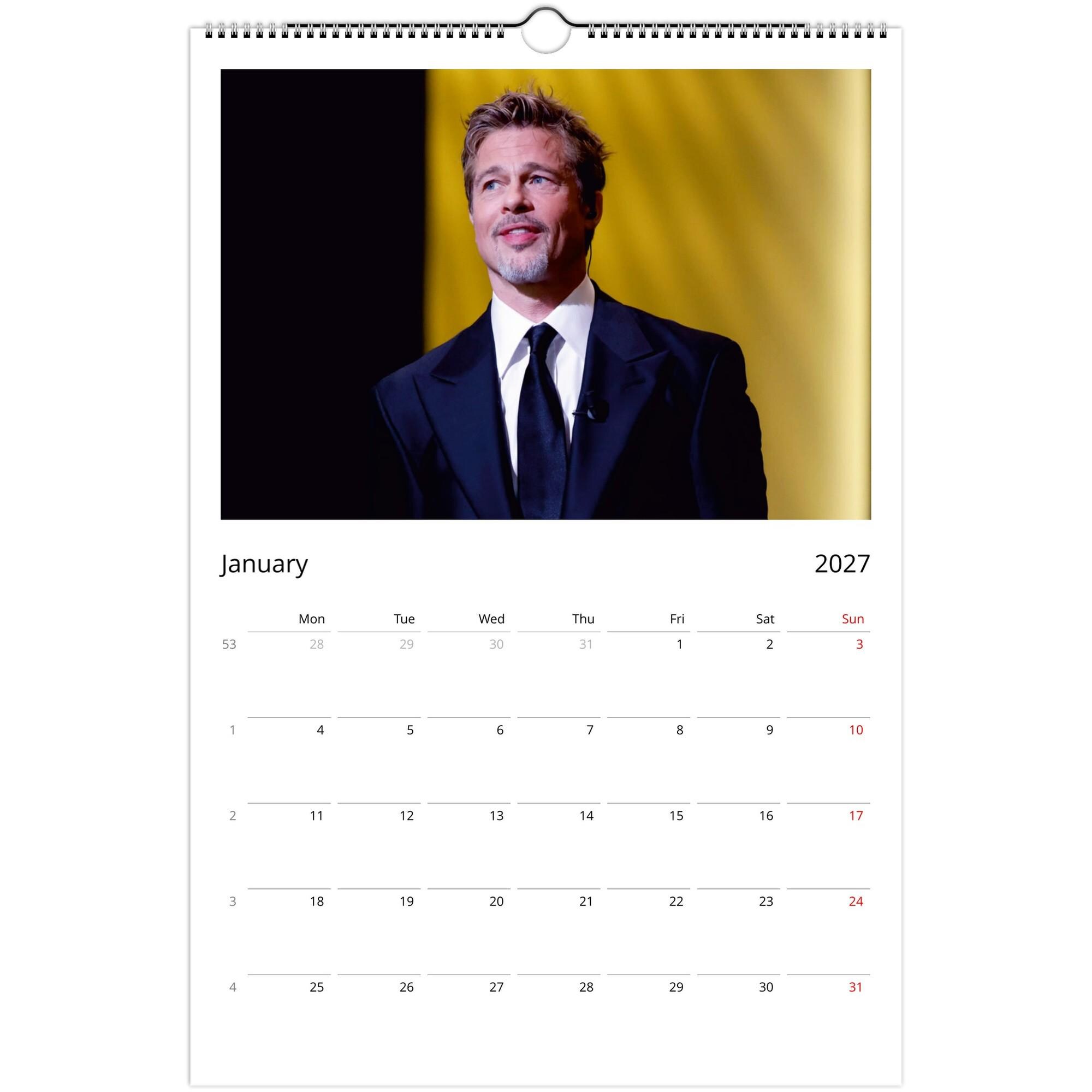 ブラッド・ピット 2027年壁掛けカレンダー（大型カレンダー） – セレブ