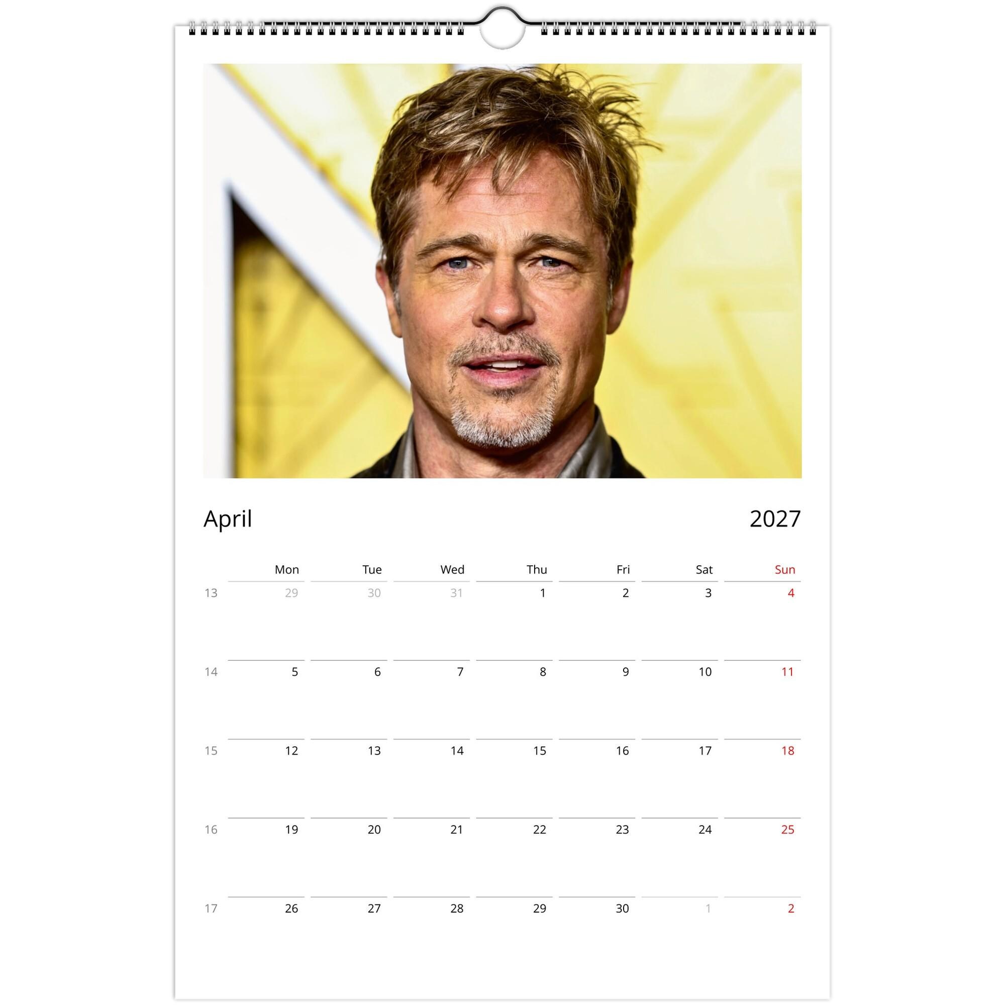 ブラッド・ピット 2027年壁掛けカレンダー（大型カレンダー） – セレブ