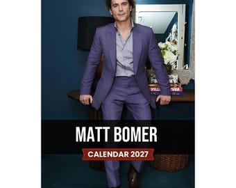 Matt Bomer 2027 Wall Calendar, Premium Celebrity Photo Calendar, Monthly Planner, Collectible Decor, Gift for Fans