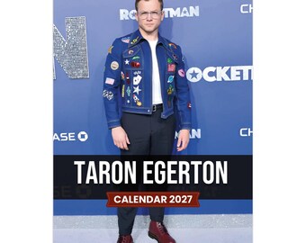 Taron Egerton 2027 Wall Calendar – Premium Actor Calendar for Fans, Hollywood Star Gift