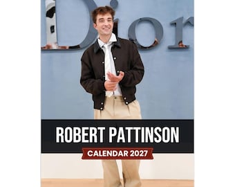 Robert Pattinson 2027 Wall Calendar, Premium Celebrity Photo Calendar, Monthly Planner, Collectible Decor, Gift for Fans