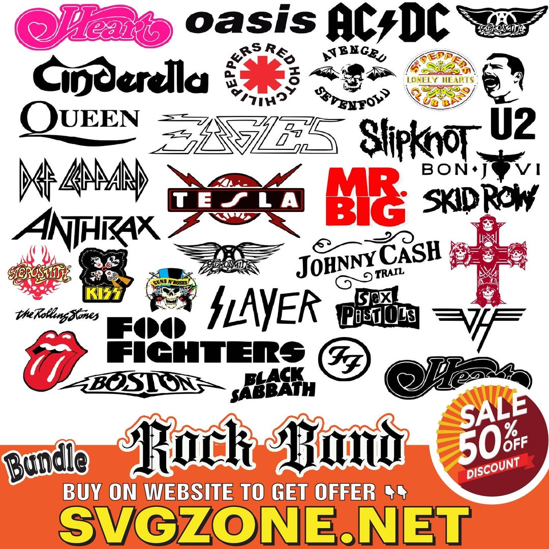 Rock Band Bundle Svg Instant Download Highquality Bundle Etsy