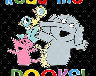 Read Mo Book Png, Cute School Png, Teacher Librarian Elephant Pigeon Png, Piggie And Elephant Bookworm, Librarian Png, Book Lover Teacher